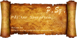 Péter Szerafina névjegykártya